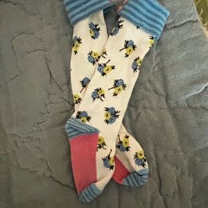 Blue and Pink Patterned Men's Socks
